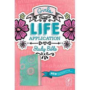 Tyndale NLT Girls Life Application Study Bible, Teal/Pink: Life Application Study Bible Leatherlike, New Living Transition Teal/Pink Flowers Tyndale NLT Girls Life Application Study Bible, Teal/Pink: Life Application Study Bible Leatherlike, New Living Transition Teal/Pink Flowers