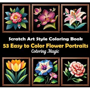 Lee 53 Easy to Color Flower Portraits (Large-Print): Stress Relief Scratch Art Style Coloring Book for Adults & Teens, Paper Cutting Art on Black ... (Midnight Black Background Coloring Series) Lee 53 Easy to Color Flower Portraits (Large-Print): Stress Relief Scratch Art Style Coloring Book for Adults & Teens, Paper Cutting Art on Black ... (Midnight Black Background Coloring Series)