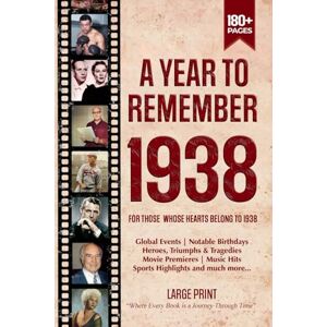 Zones, Wisdom A Year To Remember 1938 History Book: A Nostalgic Tribute for the Radio Babies with Heartfelt Memories of 1938 – An Ideal Gift for Birthdays, Anniversaries, and Special Occasions Zones, Wisdom A Year To Remember 1938 History Book: A Nostalgic Tribute for the Radio Babies with Heartfelt Memories of 1938 – An Ideal Gift for Birthdays, Anniversaries, and Special Occasions