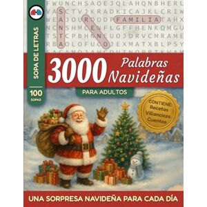 Books, BrainWorkout 3000 Palabras Navideñas Sopa de Letras para Adultos: Un libro en español con letra grande, pensado como el regalo navideño ideal para disfrutar ... en familia (WORD SEARCHES with a Twist) Books, BrainWorkout 3000 Palabras Navideñas Sopa de Letras para Adultos: Un libro en español con letra grande, pensado como el regalo navideño ideal para disfrutar ... en familia (WORD SEARCHES with a Twist)