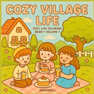 Co., Pagewell Cozy Village Life Kids Coloring Book: Cozy Life Coloring Book Series – Volume 1 Co., Pagewell Cozy Village Life Kids Coloring Book: Cozy Life Coloring Book Series – Volume 1