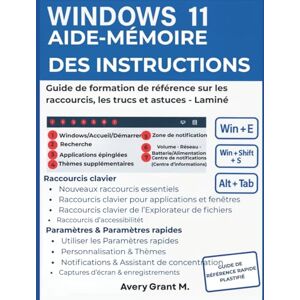 Avery Windows 11 Aide-mémoire des instructions: Guide de formation de référence sur les raccourcis, les trucs et astuces Laminé (windows 11 series) Avery Windows 11 Aide-mémoire des instructions: Guide de formation de référence sur les raccourcis, les trucs et astuces Laminé (windows 11 series)