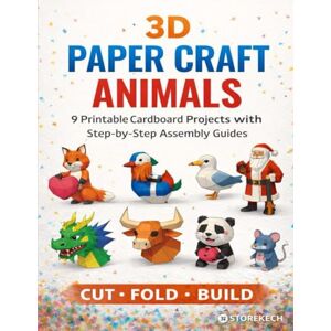 ABDELLAH, HARRAT 3D Paper Craft Animals Book: 9 Printable Cardboard Projects with Step-by-Step Assembly Guides ABDELLAH, HARRAT 3D Paper Craft Animals Book: 9 Printable Cardboard Projects with Step-by-Step Assembly Guides