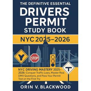 Blackwood, Orin V. The Definitive Essential Drivers Permit Study Book NYC 2025–2026: NYC Driving Mastery 2025–2026: Conquer Traffic Laws, Master Real DMV Questions, and Pass Your Permit Test on the First Try Blackwood, Orin V. The Definitive Essential Drivers Permit Study Book NYC 2025–2026: NYC Driving Mastery 2025–2026: Conquer Traffic Laws, Master Real DMV Questions, and Pass Your Permit Test on the First Try