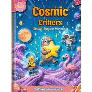 Muralidhar, Yeshodari Cosmic Critters Vol. 4: Motion, Magic & Moonlight Adventures – 50 Coloring Pages for Kids Ages 4–10 Space Coloring Book with Skating Bees, Balloon ... Critters: Adventures in the Animal Galaxy) Muralidhar, Yeshodari Cosmic Critters Vol. 4: Motion, Magic & Moonlight Adventures – 50 Coloring Pages for Kids Ages 4–10 Space Coloring Book with Skating Bees, Balloon ... Critters: Adventures in the Animal Galaxy)