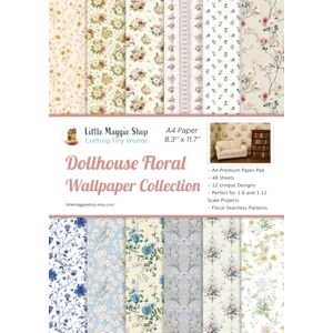 Atanasova, Margarita Dollhouse Floral Wallpapers Craft Paper Pad: 12 Seamless Floral Paper Designs • 48 A4 Sheets • Ready to Cut & Glue • Printed Collection for 1:12 & 1:6 ... (Dollhouse Wallpapers and Flooring) Atanasova, Margarita Dollhouse Floral Wallpapers Craft Paper Pad: 12 Seamless Floral Paper Designs • 48 A4 Sheets • Ready to Cut & Glue • Printed Collection for 1:12 & 1:6 ... (Dollhouse Wallpapers and Flooring)