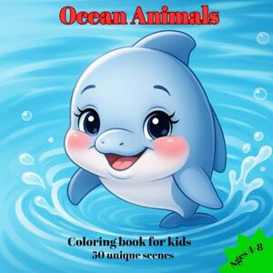 Маksyk, Nataliya Ocean Animals coloring book: 50 cute and fun, bold, easy coloring pages of sea creatures for kids and adults. Stress releaf and relaxation coloring! (Creative Joy) Маksyk, Nataliya Ocean Animals coloring book: 50 cute and fun, bold, easy coloring pages of sea creatures for kids and adults. Stress releaf and relaxation coloring! (Creative Joy)