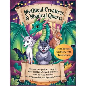 Publishing, CTO Mythical Creatures & Magical Quests: Explore 15 mythical creatures, learn cool facts & boost creativity with 60 fun activities, coloring, puzzles, word games, & more Publishing, CTO Mythical Creatures & Magical Quests: Explore 15 mythical creatures, learn cool facts & boost creativity with 60 fun activities, coloring, puzzles, word games, & more