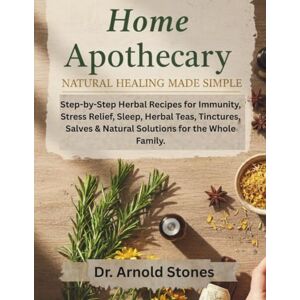 STONES, Dr. ARNOLD HOME APOTHECARY NATURAL HEALING MADE SIMPLE: Essential Step-by-Step Herbal Recipes for Immunity, Stress Relief, Sleep, Herbal Teas, Tinctures, Salves & Natural Solutions for the Whole Family. STONES, Dr. ARNOLD HOME APOTHECARY NATURAL HEALING MADE SIMPLE: Essential Step-by-Step Herbal Recipes for Immunity, Stress Relief, Sleep, Herbal Teas, Tinctures, Salves & Natural Solutions for the Whole Family.