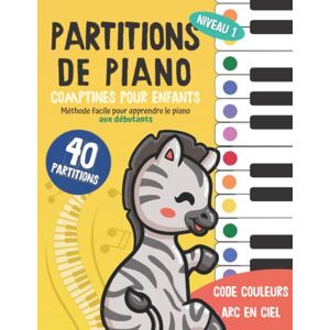 Duval, Fleur 40 Partitions de piano: Comptines pour enfants: Méthode facile pour apprendre le piano aux débutants: Code couleur arc en ciel (Piano Arc-en-ciel) Duval, Fleur 40 Partitions de piano: Comptines pour enfants: Méthode facile pour apprendre le piano aux débutants: Code couleur arc en ciel (Piano Arc-en-ciel)