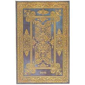 Paperblanks Kalendarz 2025 Blue Luxe Maxi tygodniowy VER: tydzień na dwóch stronach, zamykany na gumkę, Papier 100 GSM Paperblanks Kalendarz 2025 Blue Luxe Maxi tygodniowy VER: tydzień na dwóch stronach, zamykany na gumkę, Papier 100 GSM