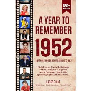 Zones, Wisdom A Year To Remember 1952 History Book: A Nostalgic Tribute for the Radio Babies with Heartfelt Memories of 1952 – An Ideal Gift for Birthdays, Anniversaries, and Special Occasions Zones, Wisdom A Year To Remember 1952 History Book: A Nostalgic Tribute for the Radio Babies with Heartfelt Memories of 1952 – An Ideal Gift for Birthdays, Anniversaries, and Special Occasions