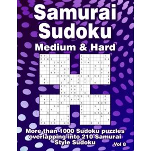 Books & Publishing, Flatline Samurai Sudoku Puzzle Book: 210 Medium & Hard Leveled Samurai Style Sudoku for Adults & Clever Kids Books & Publishing, Flatline Samurai Sudoku Puzzle Book: 210 Medium & Hard Leveled Samurai Style Sudoku for Adults & Clever Kids