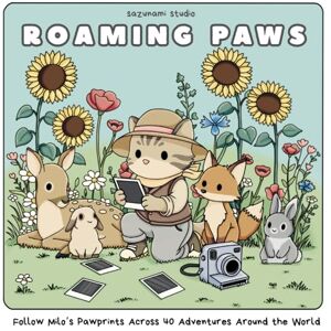 Studio, Sazunami Roaming Paws: Coloring Book for Adults and Teens Featuring a Cute Cat Exploring the World Studio, Sazunami Roaming Paws: Coloring Book for Adults and Teens Featuring a Cute Cat Exploring the World