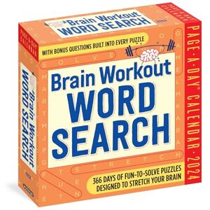 Calendars, Workman Brain Workout Word Search Page-A-Day Calendar 2024: 366 Days of Fun-to-Solve Puzzles Designed to Stretch Your Brain Calendars, Workman Brain Workout Word Search Page-A-Day Calendar 2024: 366 Days of Fun-to-Solve Puzzles Designed to Stretch Your Brain