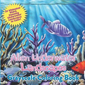 Publishing, Blackpaper Alien Underwater Landscapes Grayscale Coloring Book: 50 Whimsical, Weird, Stunning, Underwater Views to Color! Publishing, Blackpaper Alien Underwater Landscapes Grayscale Coloring Book: 50 Whimsical, Weird, Stunning, Underwater Views to Color!