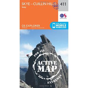 Ordnance Survey Skye – Cuillin Hills Map Weatherproof Soay OS Explorer Active Map 411 Scotland Walks Hiking Maps Adventure Ordnance Survey Skye – Cuillin Hills Map Weatherproof Soay OS Explorer Active Map 411 Scotland Walks Hiking Maps Adventure