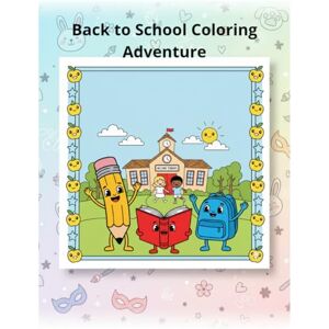Penha Gomes, Sra. Valeria Laneu Back to School Coloring Adventure: Easy and Cute School-Themed Coloring Pages for Kids Ages 3–8 Penha Gomes, Sra. Valeria Laneu Back to School Coloring Adventure: Easy and Cute School-Themed Coloring Pages for Kids Ages 3–8