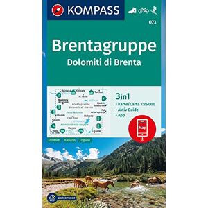 Kompass Brentagruppe 25T WK 073: 3in1 Wanderkarte mit Aktiv Guide inklusive Karte zur offline Verwendung in der -App. Fahrradfahren. Skitouren. Kompass Brentagruppe 25T WK 073: 3in1 Wanderkarte mit Aktiv Guide inklusive Karte zur offline Verwendung in der -App. Fahrradfahren. Skitouren.