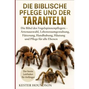 HOUNDSON, KESTER DIE BIBLISCHE PFLEGE UND DER BESITZ DER TARANTELN: Die Bibel des Vogelspinnenpflegers – Artenauswahl, Lebensraumgestaltung, Fütterung, Handhabung, Häutung und Pflege für alle Ebenen HOUNDSON, KESTER DIE BIBLISCHE PFLEGE UND DER BESITZ DER TARANTELN: Die Bibel des Vogelspinnenpflegers – Artenauswahl, Lebensraumgestaltung, Fütterung, Handhabung, Häutung und Pflege für alle Ebenen