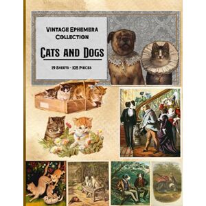 Studio, CreateIt Cats and Dogs Vintage Ephemera Collection: 19 Sheets and 105 Pieces for DIY Cards, Scrapbooking, Decorations, Decoupage, Papercraft Embellishments, ... Bonus with 2 Shabby Chic Themed Sheets Studio, CreateIt Cats and Dogs Vintage Ephemera Collection: 19 Sheets and 105 Pieces for DIY Cards, Scrapbooking, Decorations, Decoupage, Papercraft Embellishments, ... Bonus with 2 Shabby Chic Themed Sheets