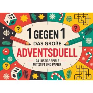 BASTELHELDEN, DIE KLEINEN 1 gegen 1 – Das große Adventsduell für Zwei: 24 lustige Spiele mit Stift und Papier Der interaktive Adventskalender zum Mitmachen – für Groß & Klein, Jung & Alt. BASTELHELDEN, DIE KLEINEN 1 gegen 1 – Das große Adventsduell für Zwei: 24 lustige Spiele mit Stift und Papier Der interaktive Adventskalender zum Mitmachen – für Groß & Klein, Jung & Alt.