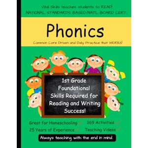 Lane, Sage Phonics for 1st Grade: Common Core Driven and Daily Practice that WORKS! (Vital Reading and Math Skills Required for Mastery) Lane, Sage Phonics for 1st Grade: Common Core Driven and Daily Practice that WORKS! (Vital Reading and Math Skills Required for Mastery)