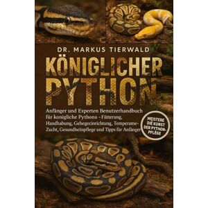 Tierwald, Dr. Markus KÖNIGLICHER PYTHON: Anfänger und Experten Benutzerhandbuch für königliche Pythons – Fütterung, Handhabung, Gehegeeinrichtung, Temperament, Zucht, Gesundheitspflege und Tipps für Anfänger Tierwald, Dr. Markus KÖNIGLICHER PYTHON: Anfänger und Experten Benutzerhandbuch für königliche Pythons – Fütterung, Handhabung, Gehegeeinrichtung, Temperament, Zucht, Gesundheitspflege und Tipps für Anfänger