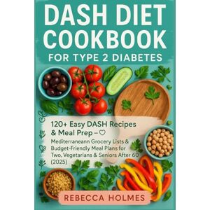Holmes, Rebecca DASH Diet Cookbook for Type 2 Diabetes: 120+ Easy Dash Recipes & Meal Prep – Mediterranean Grocery Lists & Budget- Friendly Meal Plans for Two, Vegetarians & Seniors After 60 (2025) Holmes, Rebecca DASH Diet Cookbook for Type 2 Diabetes: 120+ Easy Dash Recipes & Meal Prep – Mediterranean Grocery Lists & Budget- Friendly Meal Plans for Two, Vegetarians & Seniors After 60 (2025)