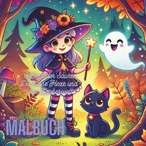 Schwarz, Jessica Süßes oder Saures Die kleine Hexe und ihre Zauberwelt: 130 Motive Halloween Malbuch Kinder Hexen Malbuch Mädchen Jungen Schwarz, Jessica Süßes oder Saures Die kleine Hexe und ihre Zauberwelt: 130 Motive Halloween Malbuch Kinder Hexen Malbuch Mädchen Jungen