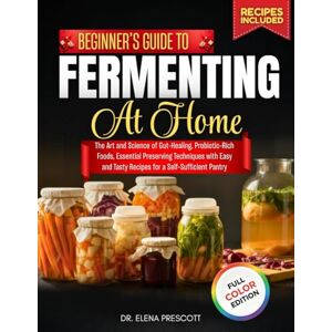 Prescott, Dr. Elena Beginner’s Guide To Fermenting At Home: The Art and Science of Gut-Healing, Probiotic-Rich Foods, Essential Preserving Techniques with Easy and Tasty Recipes for a Self-Sufficient Pantry Prescott, Dr. Elena Beginner’s Guide To Fermenting At Home: The Art and Science of Gut-Healing, Probiotic-Rich Foods, Essential Preserving Techniques with Easy and Tasty Recipes for a Self-Sufficient Pantry