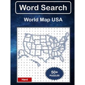 Sane Ape Word Search Puzzle : World Map USA (24 x 24 Hard) With more than 50 Fun Puzzles, 600 Words & Solutions: (Brain Games, For Sparking Memory, Focus, ... With Find Game) (Word Search : World Map) Sane Ape Word Search Puzzle : World Map USA (24 x 24 Hard) With more than 50 Fun Puzzles, 600 Words & Solutions: (Brain Games, For Sparking Memory, Focus, ... With Find Game) (Word Search : World Map)