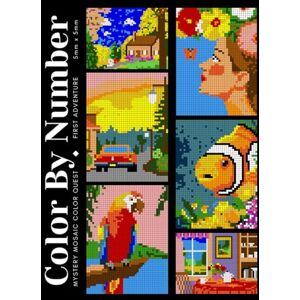 Coloring Squad, TR Mystery Mosaics Color By Number First Adventure: Color Quest Hidden Pictures for Stress Relief, Pixel Art Mystery, 5mm x 5mm Squares (Relaxation by Creativity) Coloring Squad, TR Mystery Mosaics Color By Number First Adventure: Color Quest Hidden Pictures for Stress Relief, Pixel Art Mystery, 5mm x 5mm Squares (Relaxation by Creativity)