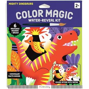 Mudpuppy Mighty Dinosaurs – Color Magic Water Reveal Kit with Illustrations of Prehistoric Dinosaurs for Children Ages 2 and Up Mudpuppy Mighty Dinosaurs – Color Magic Water Reveal Kit with Illustrations of Prehistoric Dinosaurs for Children Ages 2 and Up