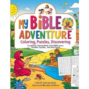 JPLADYP My Bible Adventure for Kids, Coloring, Puzzles, Discovering, A colorful coloring book with Bible verses, puzzles, quizzes, and word grids: A Fun & Faith-Filled Christian Activity Book for Kids! JPLADYP My Bible Adventure for Kids, Coloring, Puzzles, Discovering, A colorful coloring book with Bible verses, puzzles, quizzes, and word grids: A Fun & Faith-Filled Christian Activity Book for Kids!
