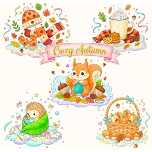West, Kate Cozy Autumn: A Whimsical Coloring Book of Cute Fall Scenes and Adorable Animals West, Kate Cozy Autumn: A Whimsical Coloring Book of Cute Fall Scenes and Adorable Animals