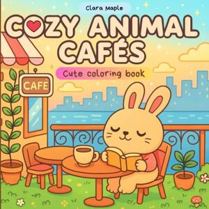 Maple, Clara Cozy Animal Cafés Cute coloring book: A Wholesome Coloring Book with 45+ Adorable Café Scenes and Black Backed Pages – Kawaii Animals, Cozy Moments, and Relaxing Line Art for All Ages Maple, Clara Cozy Animal Cafés Cute coloring book: A Wholesome Coloring Book with 45+ Adorable Café Scenes and Black Backed Pages – Kawaii Animals, Cozy Moments, and Relaxing Line Art for All Ages