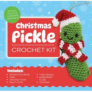 Editors of Chartwell Books Christmas Pickle Crochet Kit: Stitch a Too-Cute Christmas Ornament! Includes: Instruction Book, Yarn, Crochet Hook, Safety Eyes, Yarn Needle, Embroidery Floss, Stuffing, Gold Cord Editors of Chartwell Books Christmas Pickle Crochet Kit: Stitch a Too-Cute Christmas Ornament! Includes: Instruction Book, Yarn, Crochet Hook, Safety Eyes, Yarn Needle, Embroidery Floss, Stuffing, Gold Cord