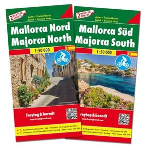 Freytag-Berndt und Artaria KG Majorca North + East f&b + cycling paths: Set wegenkaarten 1:150 000 Freytag-Berndt und Artaria KG Majorca North + East f&b + cycling paths: Set wegenkaarten 1:150 000