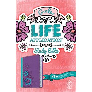Tyndale: Livingstone NLT Girls Life Application Study Bible: New Living Translation, Purple / Teal Flower, Leatherlike Tyndale: Livingstone NLT Girls Life Application Study Bible: New Living Translation, Purple / Teal Flower, Leatherlike