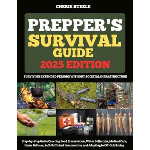 Steele, Cherie PREPPER'S SURVIVAL GUIDE 2025: Surviving Extended Periods Without Societal Infrastructure: Step-by-Step Guide Covering Food Preservation, Water ... Communities and Adapting to Off-Grid Living Steele, Cherie PREPPER'S SURVIVAL GUIDE 2025: Surviving Extended Periods Without Societal Infrastructure: Step-by-Step Guide Covering Food Preservation, Water ... Communities and Adapting to Off-Grid Living