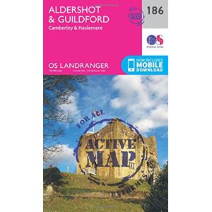 Ordnance Survey Aldershot & Guildford Map Weatherproof Camberley & Haslemere OS Landranger Active Map 186 England Walks Cycling Days Out Maps Adventure Ordnance Survey Aldershot & Guildford Map Weatherproof Camberley & Haslemere OS Landranger Active Map 186 England Walks Cycling Days Out Maps Adventure