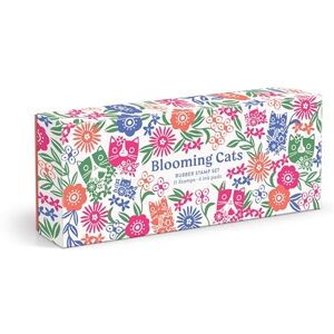 Galison Blooming Cats – Rubber Stamp Set Includes 4 Beautiful Colored Ink Pads And 11 Unique Cat Themed Wooden Stamp Blocks Galison Blooming Cats – Rubber Stamp Set Includes 4 Beautiful Colored Ink Pads And 11 Unique Cat Themed Wooden Stamp Blocks