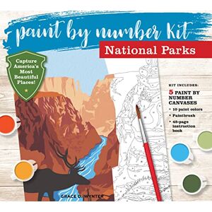 Editors of Chartwell Books Paint by Number National Parks Kit: Celebrate Five of America's Most Beautiful Places Editors of Chartwell Books Paint by Number National Parks Kit: Celebrate Five of America's Most Beautiful Places