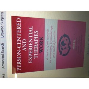 Contributors Person-Centered and Experiential Therapies Work: A Review of the Research on Counselling, Psychotherapy and Related Practices: A Review of the ... Psychotherapy and Related Practices Contributors Person-Centered and Experiential Therapies Work: A Review of the Research on Counselling, Psychotherapy and Related Practices: A Review of the ... Psychotherapy and Related Practices