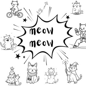 bendre, jayesh prakash meow meow cat coloring book: premium Adorable Kittens and Majestic Cats in Detailed Line Art for kids (animal premium line art coloring book) bendre, jayesh prakash meow meow cat coloring book: premium Adorable Kittens and Majestic Cats in Detailed Line Art for kids (animal premium line art coloring book)