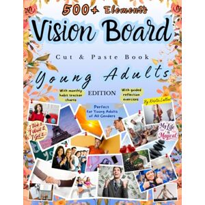 Lallus, Kristie Vision Board Cut & Paste Book – Young Adults Edition: 500+ Graphic Elements, Images, Clip Art, Motivational Quotes, Icons, Guided Reflection ... Manifest Your Dream Life, Cut-and-Paste Style Lallus, Kristie Vision Board Cut & Paste Book – Young Adults Edition: 500+ Graphic Elements, Images, Clip Art, Motivational Quotes, Icons, Guided Reflection ... Manifest Your Dream Life, Cut-and-Paste Style