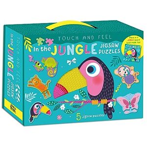 North Parade Publishing Touch and Feel Puzzle and Board Book Set In The Jungle Tactile Fun For Children Aged 3 Years Upward North Parade Publishing Touch and Feel Puzzle and Board Book Set In The Jungle Tactile Fun For Children Aged 3 Years Upward