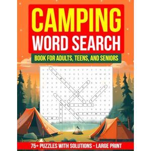 Books, JPM Camping Word Search: Easy to Read Large Print Word Search Puzzles for Adults, Seniors, Kids, and Camping Enthusiasts 8.5x11 75+ Puzzles Solutions Included Books, JPM Camping Word Search: Easy to Read Large Print Word Search Puzzles for Adults, Seniors, Kids, and Camping Enthusiasts 8.5x11 75+ Puzzles Solutions Included