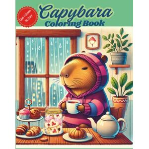Yegres, Sandra Capybara Coloring Book: Don´t Worry Be Capy, Fun animal Book For Kids, with cute scenes of capybara family Yegres, Sandra Capybara Coloring Book: Don´t Worry Be Capy, Fun animal Book For Kids, with cute scenes of capybara family